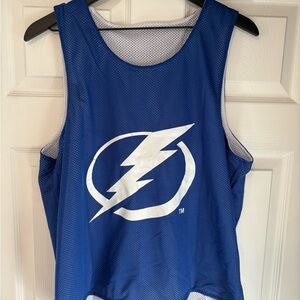 NEW Reversible Blue and white Mesh Tank Top Lightning Hockey jersey- One Size